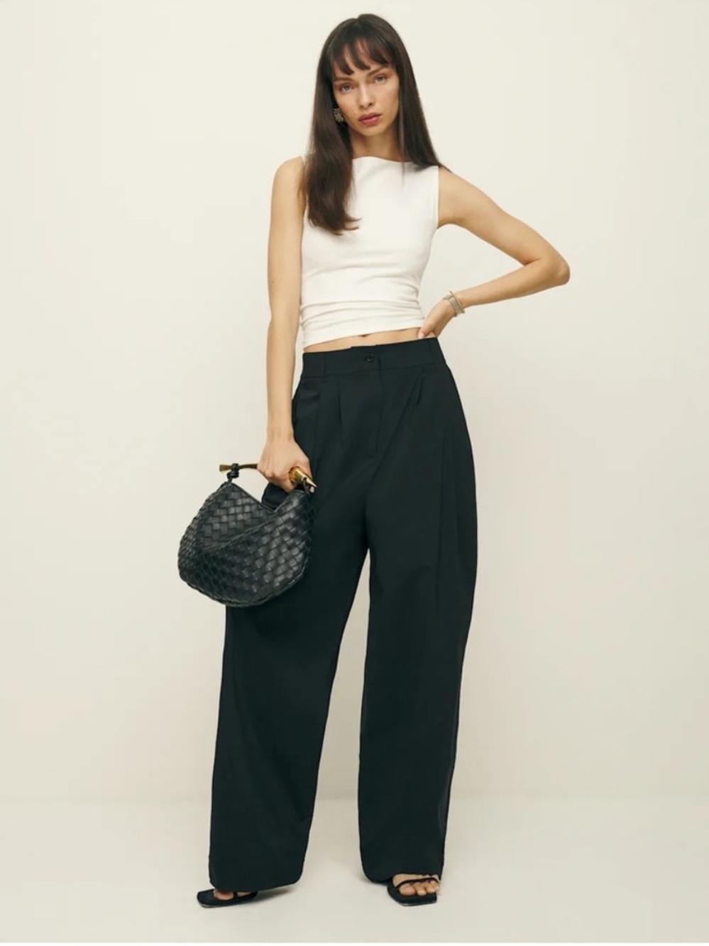 Reformation Danielle Oversized Pants in Black 8